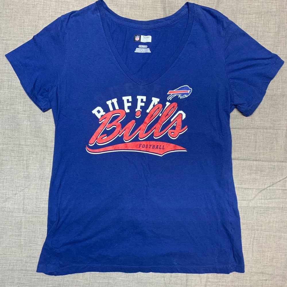 Buffalo Bills NFL Team Apparel Blue Notched V-Neck